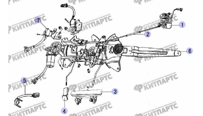 Механизм стеклоподъемника пятой двери Great Wall