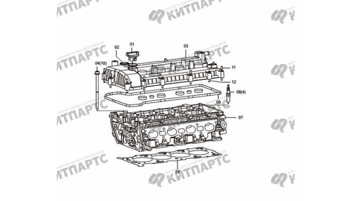 Головка блока и клапанная крышка 2.0T FAW